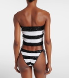 Oséree Striped sequined bikini