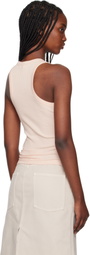 Maison Kitsuné Pink Baby Fox Patch Ribbed Tank Top