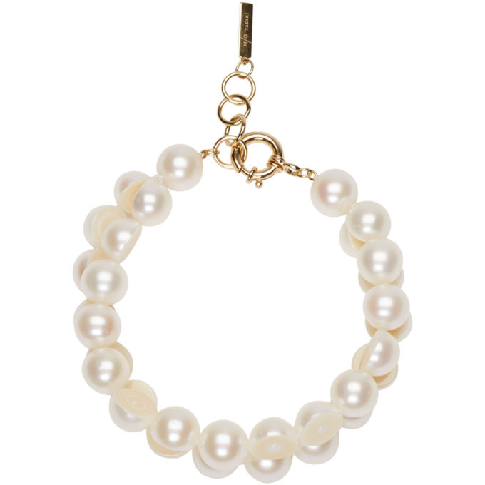 Melanie Georgacopoulos White Sliced Pearl Tasaki Edition Bracelet