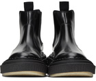 Adieu Black Polished Type 155 Chelsea Boots