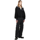 We11done Black Bubble Zip-Up Hoodie