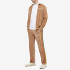 Palm Angels Men's Rainbow Chenille Track Jacket in Brown/White