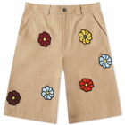 Moncler Men's Genius x JW Anderson Flower Short in Taupe