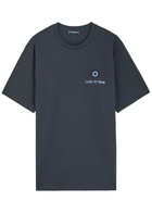 Frescobol carioca Dinis Embroidered Cotton T-shirt Navy