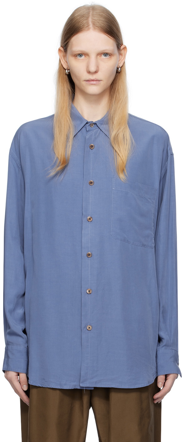 LEMAIRE Blue Relaxed Shirt Lemaire