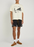 Rhude Moonlight Embroidered Shell Shorts Black