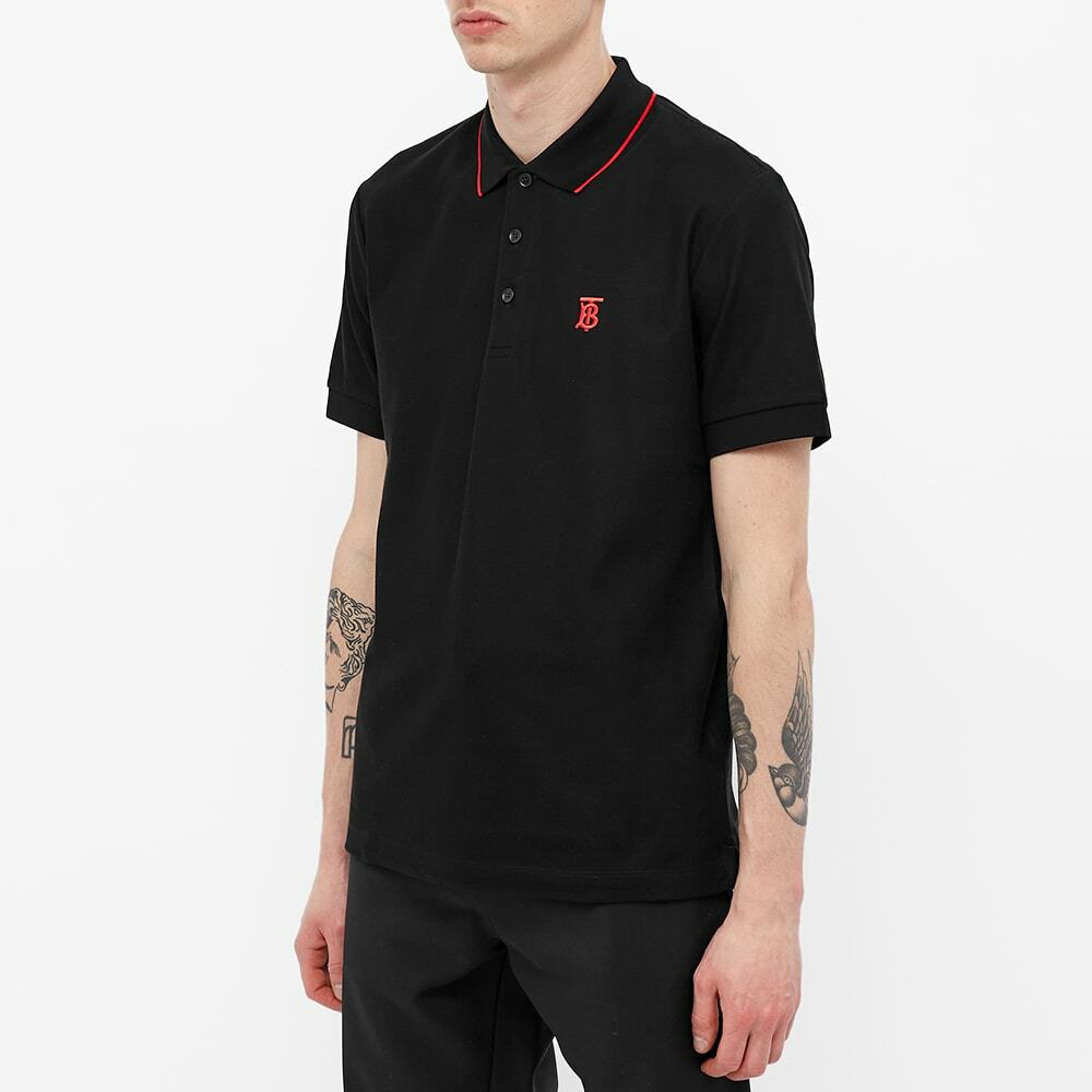 Burberry Walton Polo Shirt S Black Cotton