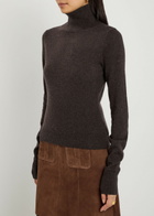 Reformation Jett Turtle-neck Cashmere top Dark Brown