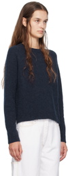BOSS Navy Crewneck Stretch Sweater