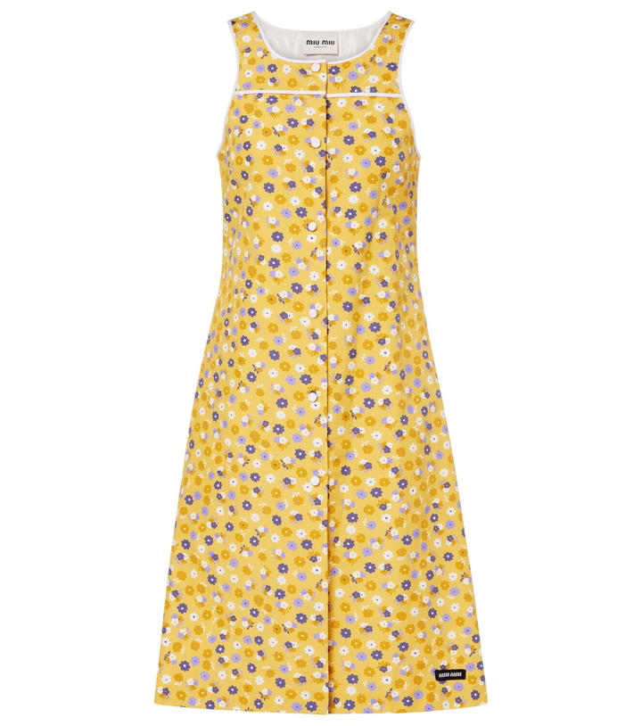 Miu Miu Embellished silk and wool midi dress Miu Miu