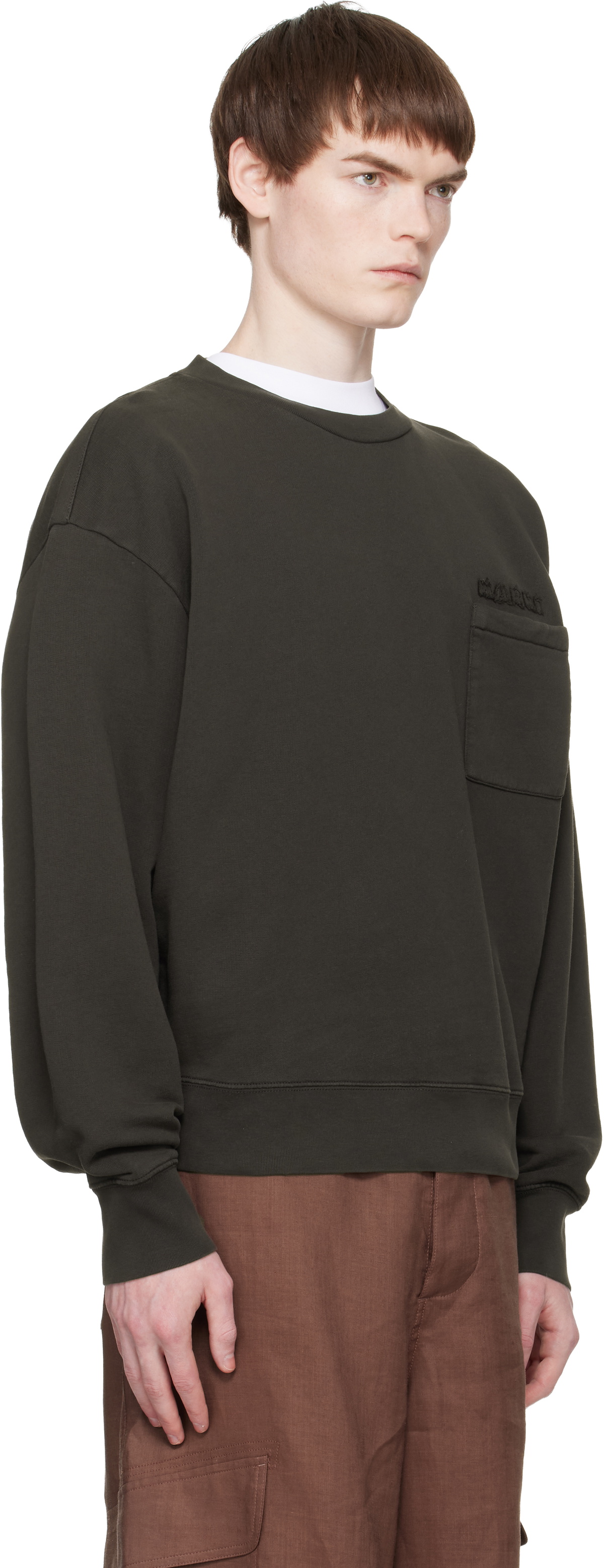 Marni Brown Cotton Marni Patches Sweatshirt