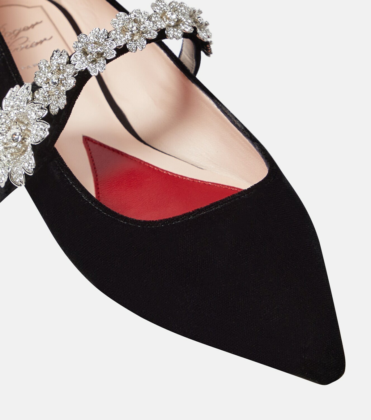 【送料 関税込】ROGER VIVIER Babies embellished velvet flats Roger Vivier Babies embellished velvet ballet flats Roger Vivier