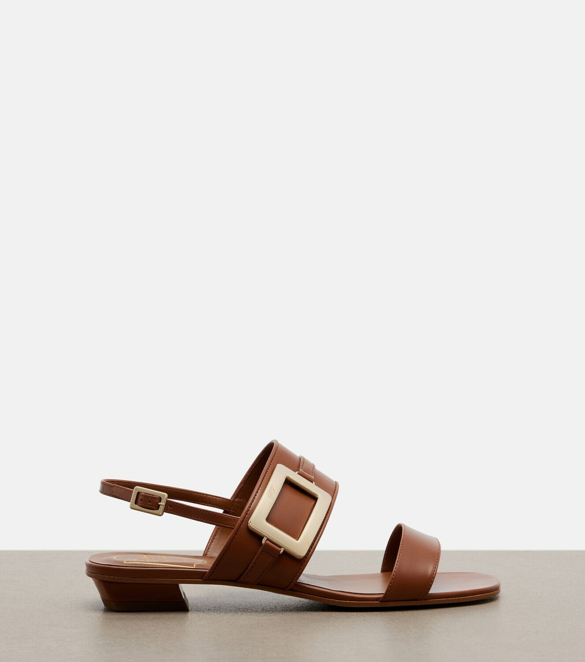 Roger Vivier Belle Vivier leather slingback sandals