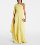 Solace London Yazmin asymmetric caped gown