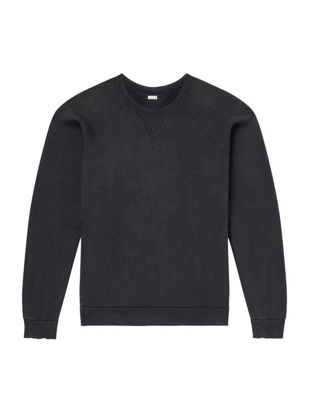 Photo: A.PRESSE - Vintage Cotton-Fleece Sweatshirt - Black