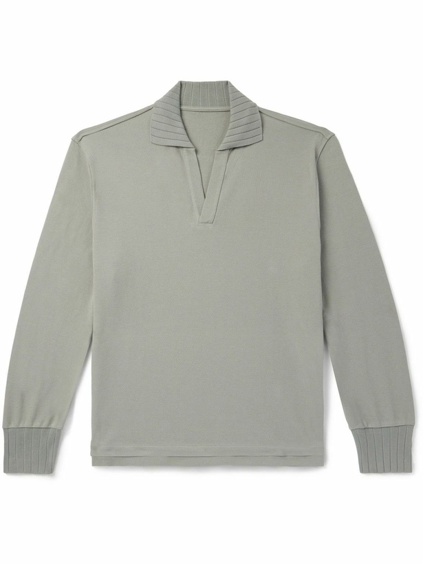 Photo: Stòffa - Cotton-Piqué Polo Shirt - Gray