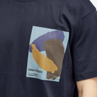 Norse Projects Men's Simon Organic Brush Stroke Print T-Shirt in Dark Navy