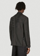 Pinstripe Stitching Blazer Jacket in Black