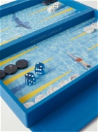 Alexandra Llewellyn - Swimming Pool Travel Pebble-Grain Leather Backgammon Set