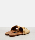 Dolce&Gabbana DG raffia-effect slides