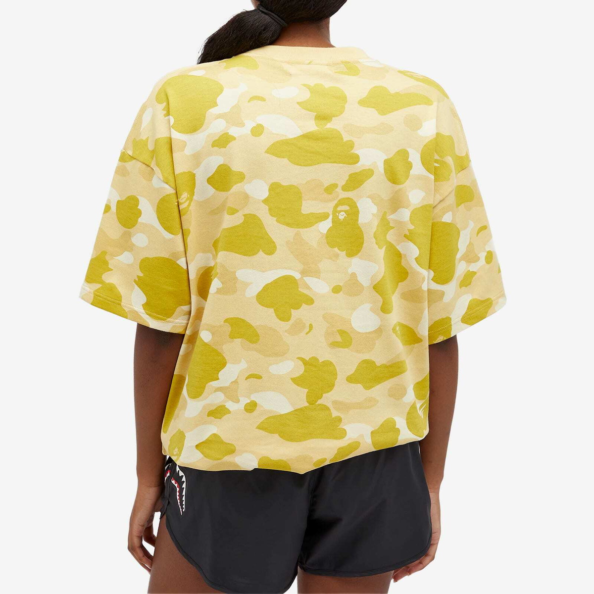 A Bathing Ape Women's Color Camo College T-Shirt Relax in Yellow