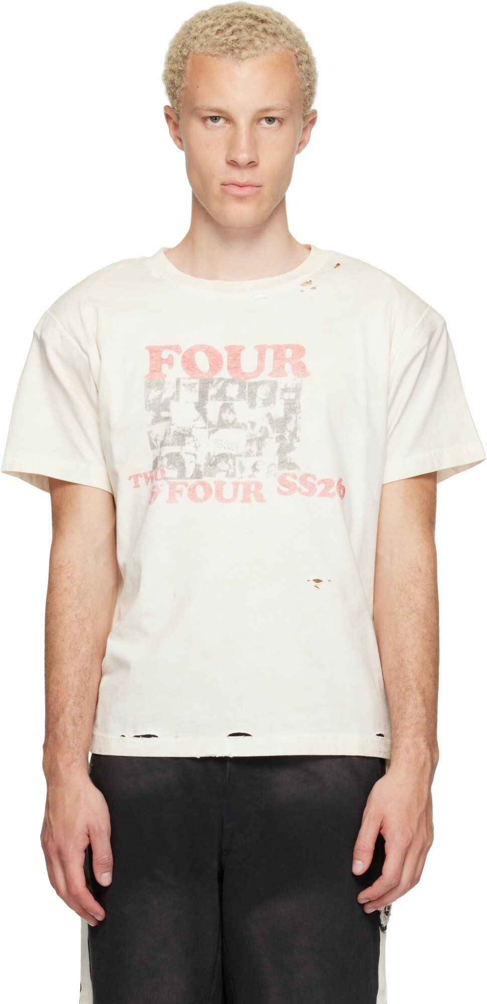 424 Off-White Collage Rolling Stones T-shirt