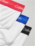 CALVIN KLEIN UNDERWEAR - Three-Pack Stretch-Cotton Briefs - White