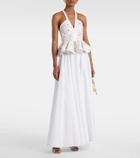 Giambattista Valli Ruffled floral lace gown