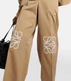 Loewe Anagram cotton and silk gabardine pants