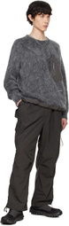 and wander Gray Mohair Wool Sweater