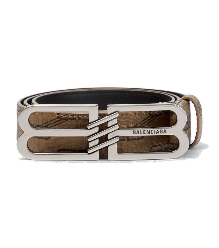 Photo: Balenciaga - BB Signature coated canvas belt