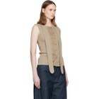 LEMAIRE Beige Asymmetrical Fitted Tank Top