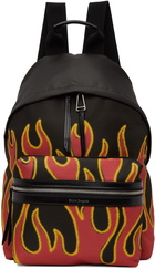 Palm Angels Black Flames Backpack