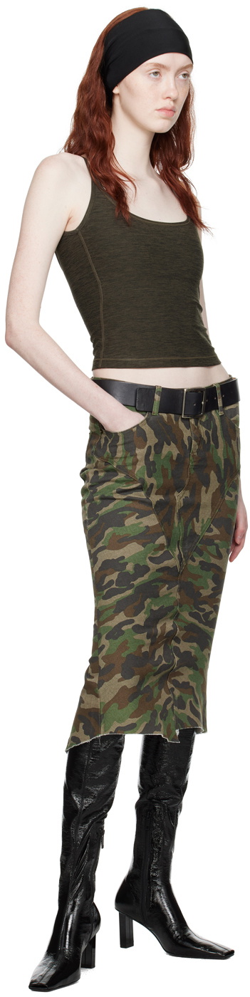 Fax Copy Express Khaki Deep U-Cut Tank Top