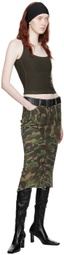 Fax Copy Express Khaki Deep U-Cut Tank Top