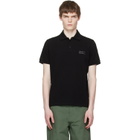 Moncler Black Logo Cotton Piquet Polo