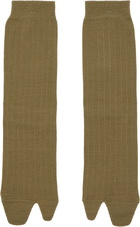 Maison Margiela Khaki Tabi Socks