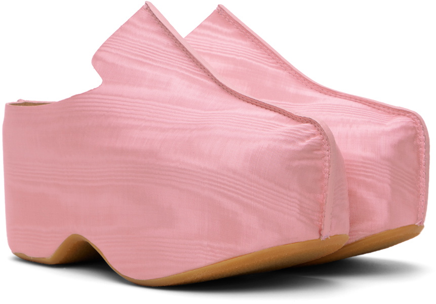 JW Anderson Pink Moiré Platform Clogs