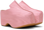 JW Anderson Pink Moiré Platform Clogs