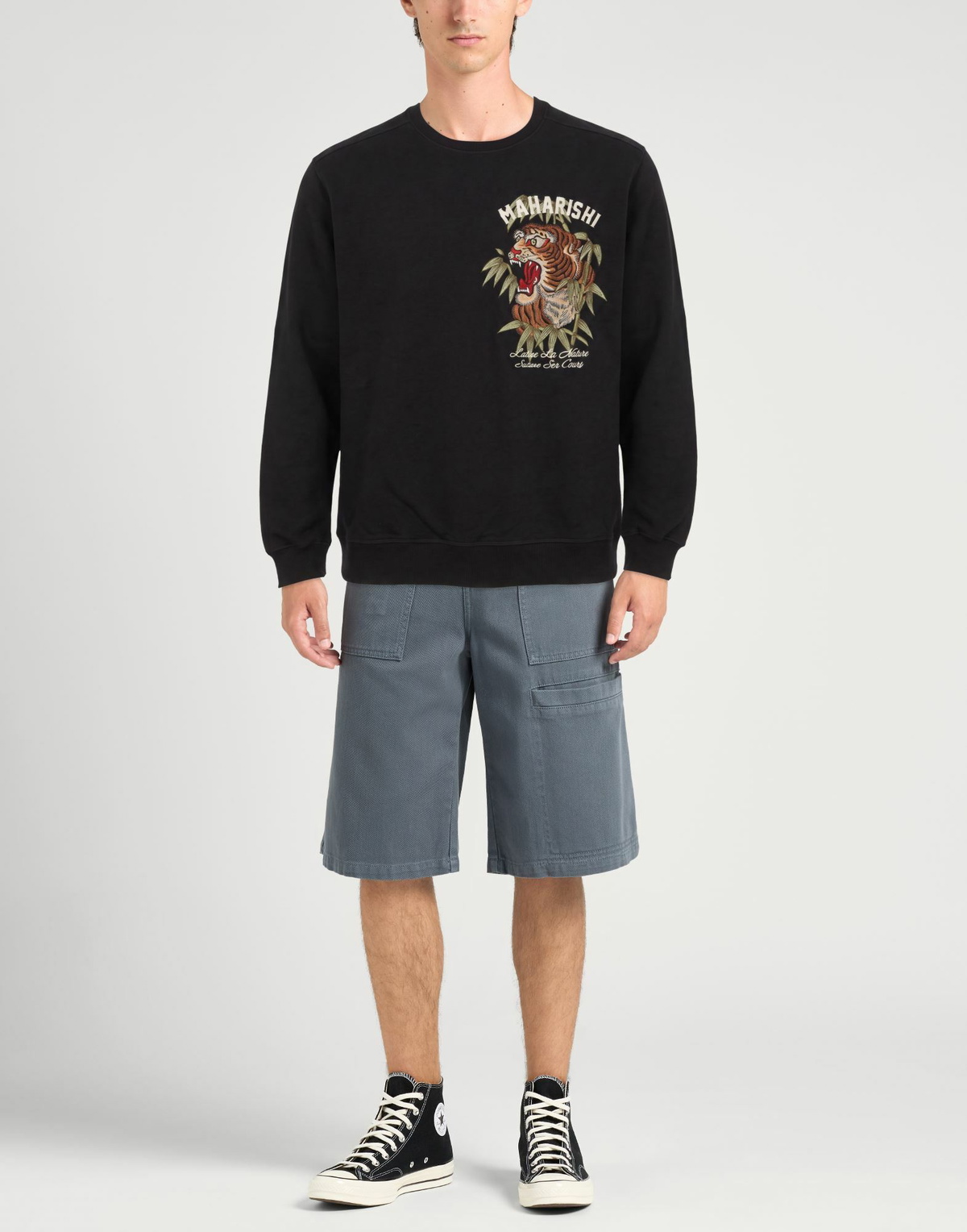 Maharishi Mens Sweatshirt in Black