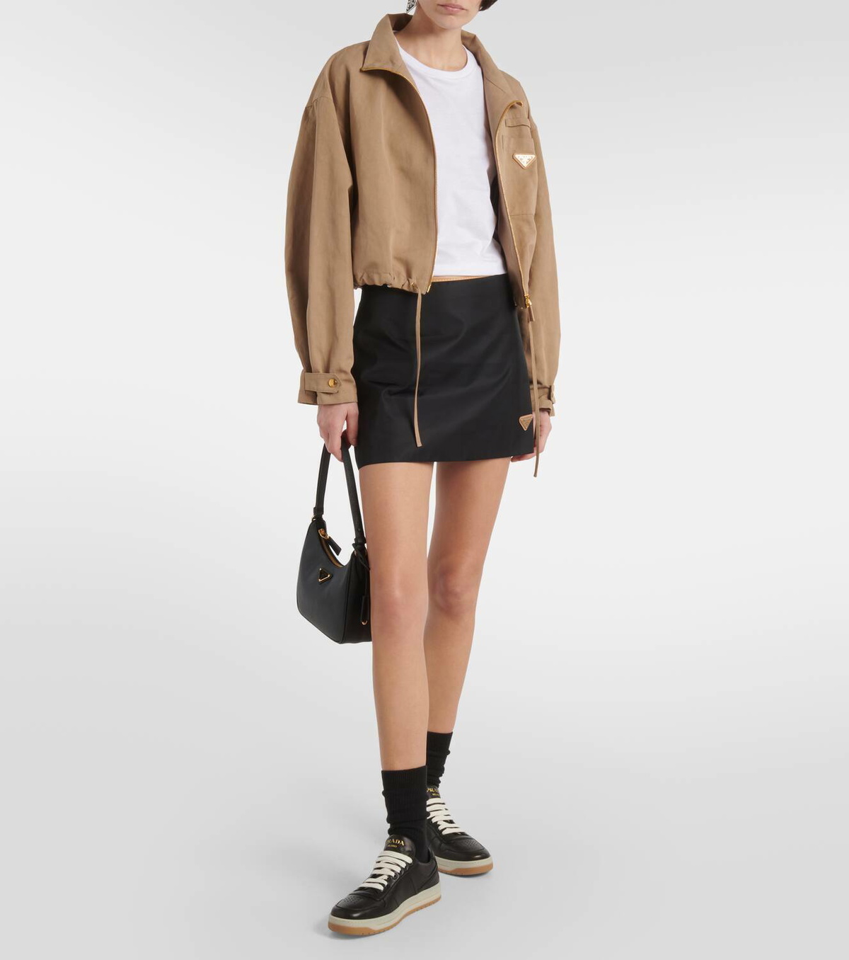 Prada Downtown leather low-top sneakers