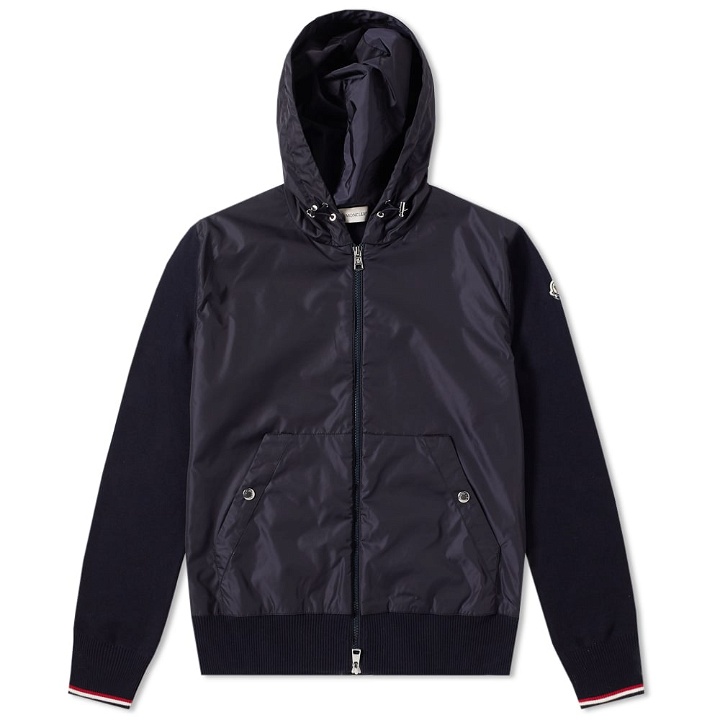 Photo: Moncler Nylon Front Zip Hooded Knit