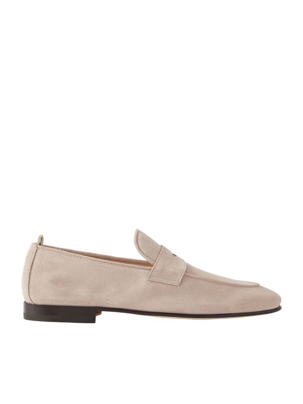 Photo: Officine Creative - Oliver 010 Suede Penny Loafers - Brown