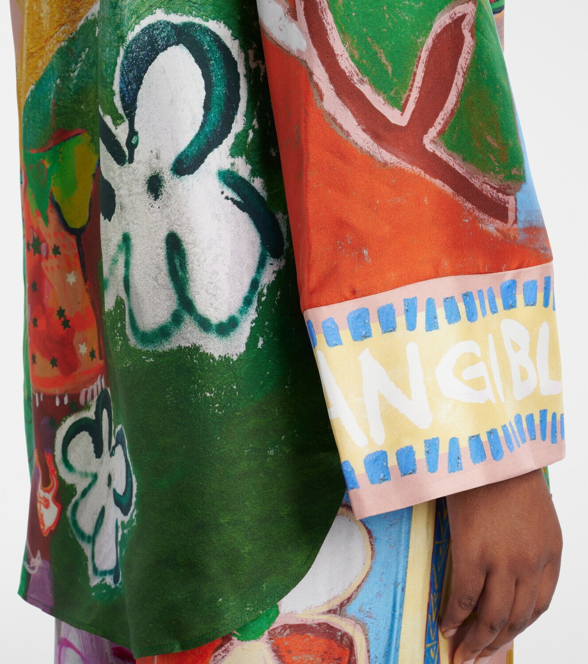 Alémais Mlak printed silk twill shirt