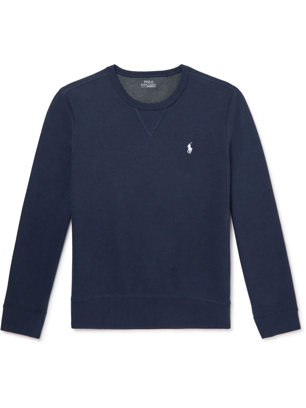 Photo: Polo Ralph Lauren - Logo-Embroidered Jersey Sweatshirt - Blue
