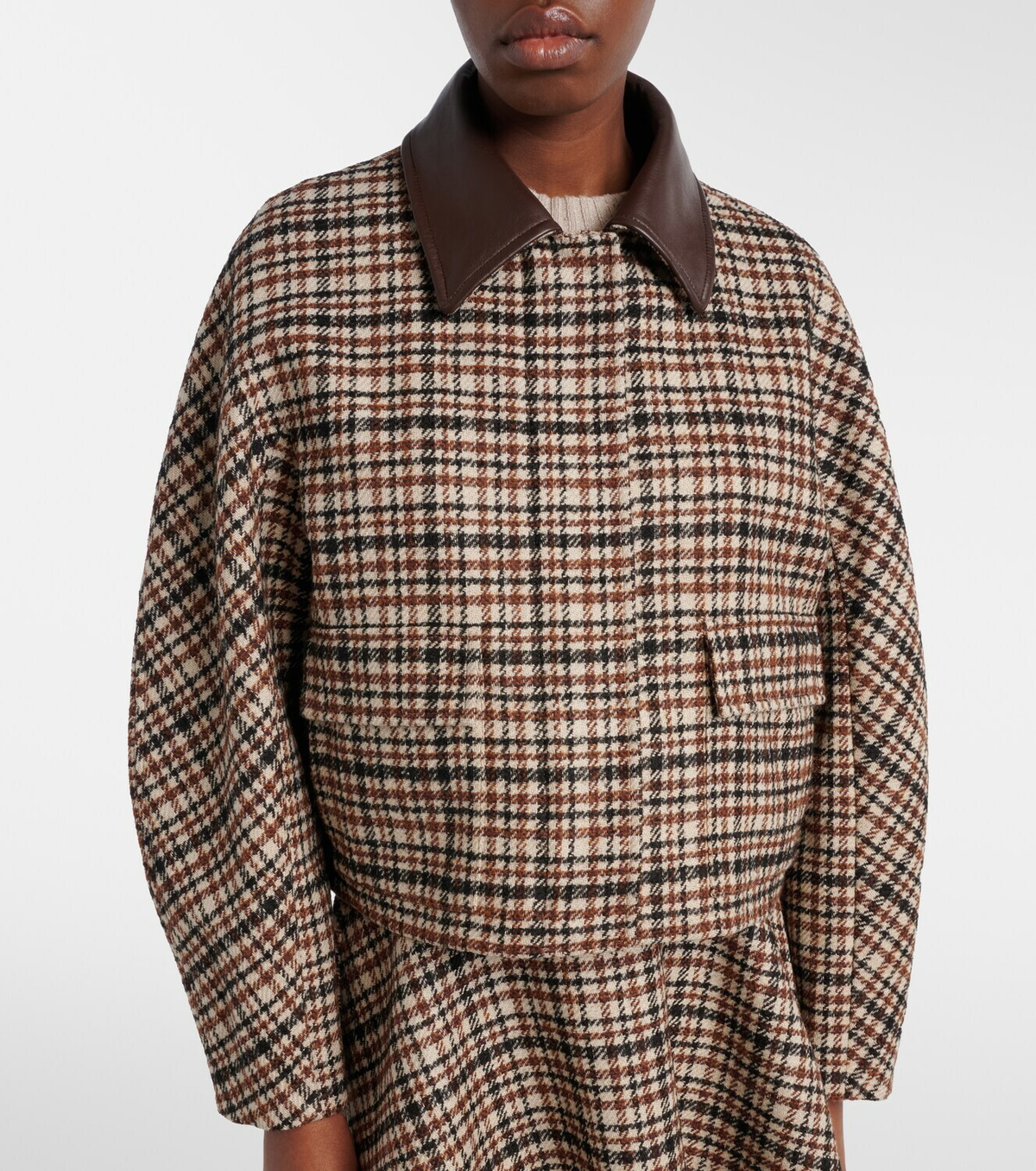 Brunello Cucinelli Checked wool and alpaca-blend jacket