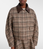 Brunello Cucinelli Checked wool and alpaca-blend jacket