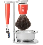 Mühle - Rytmo Four-Piece Chrome And Resin Shaving Set - Colorless