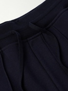 Loro Piana - Whitney Tapered Cotton, Silk and Cashmere-Blend Jersey Sweatpants - Blue