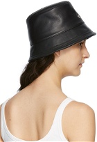Off-White Black Leather Regular Bucket Hat